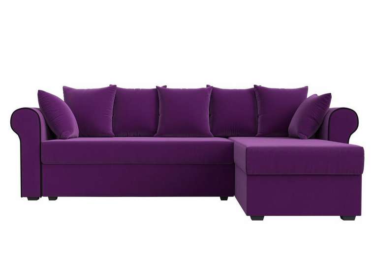 Угловой диван-кровать Рейн фиолетового цвета правый угол