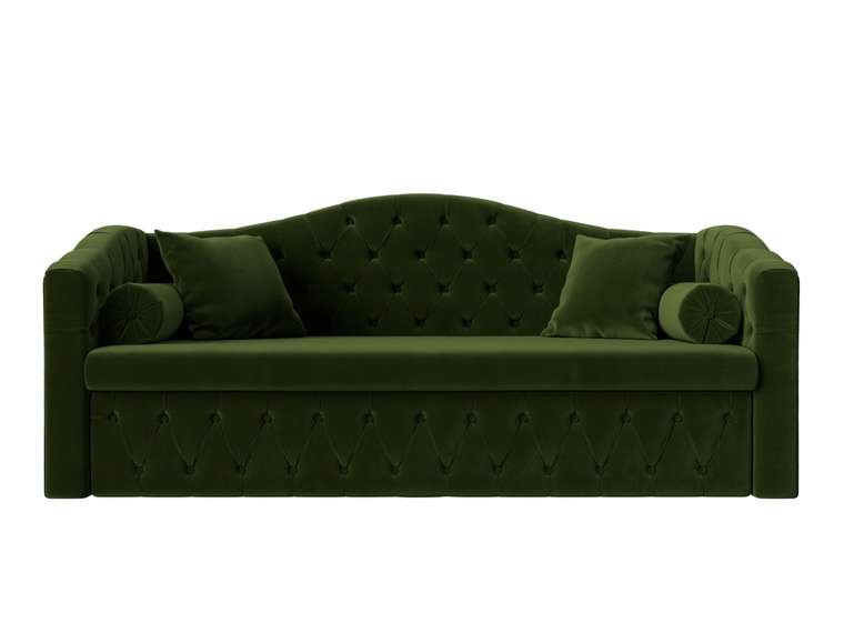 Прямой диван-кровать Мечта зеленого цвета