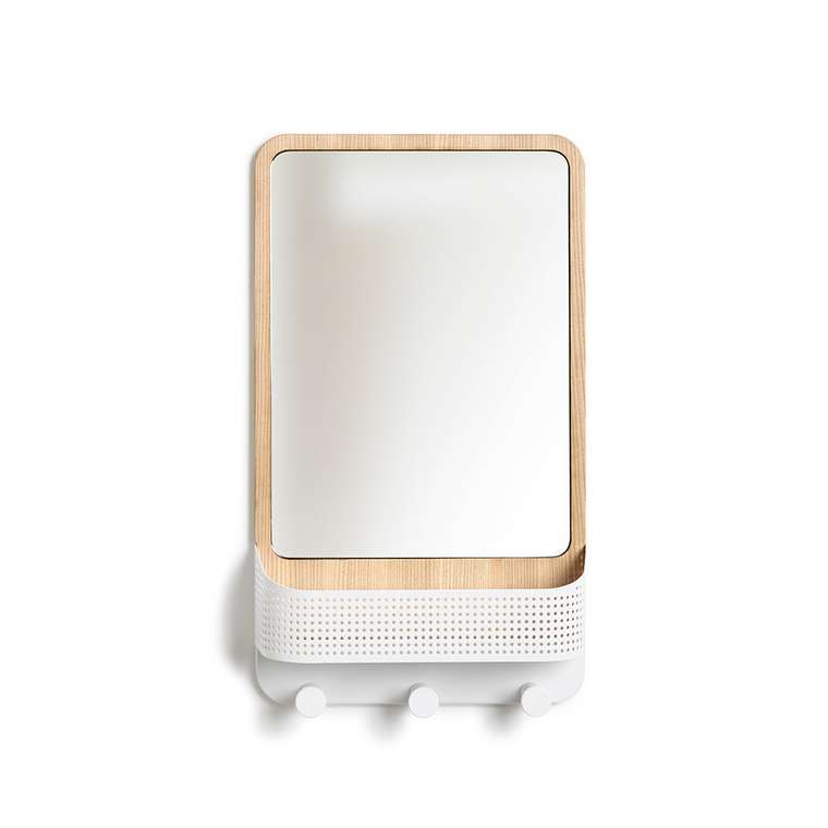 Зеркало настенное promenade с рамой из натурального дерева