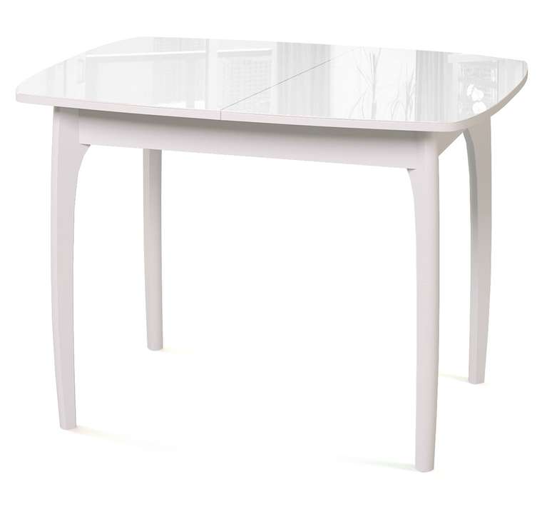 Раздвижной обеденный стол DikLine M40 белого цвета