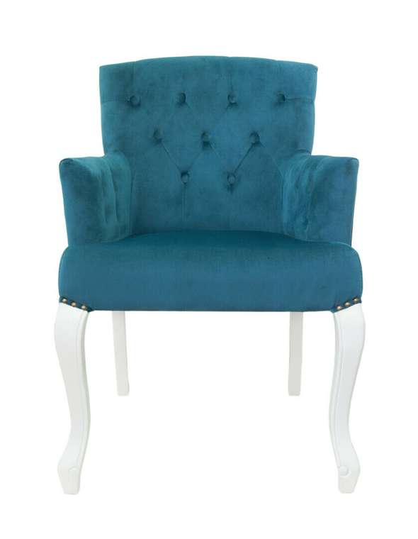Стул Deron blue+white с голубой обивкой