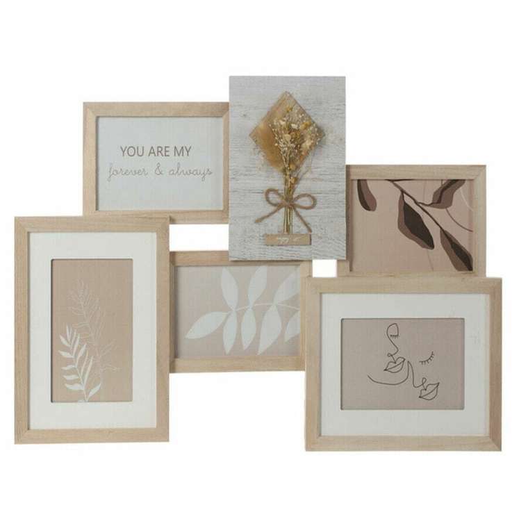 Фоторамка 54 x 2,4 x 36,7 cm Стеклянный Натуральный Shabby Chic