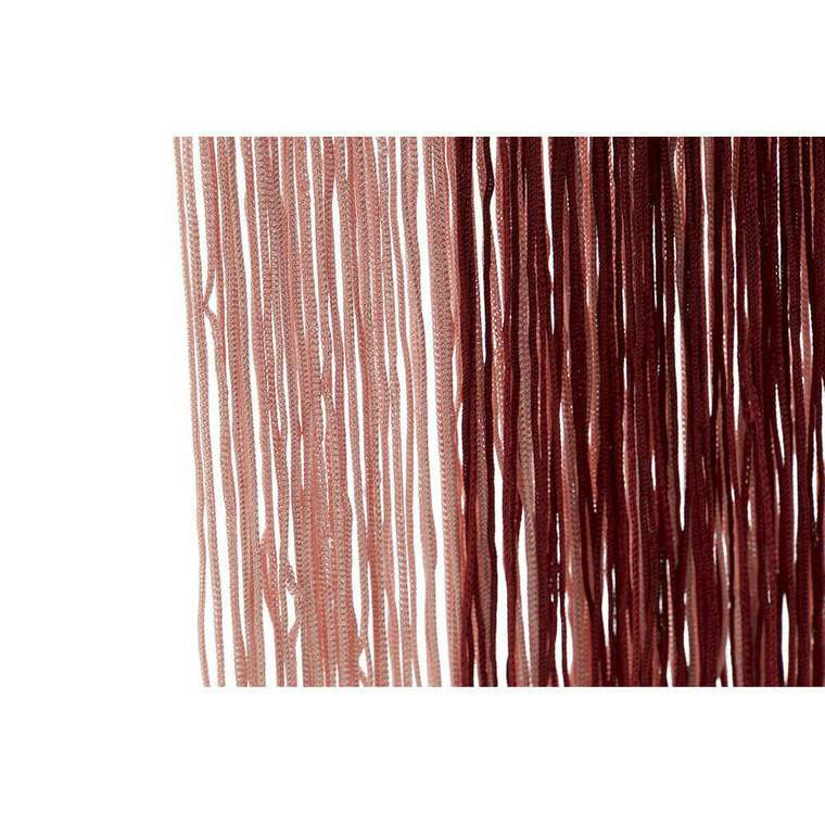 Настенное зеркало Бордовый Светло Pозовый бахрома 33,5 x 1 x 54 cm (2 штук) (2 Предметы)