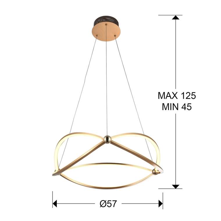 Подвесной светильник Ocellis LED 60? розовое золото