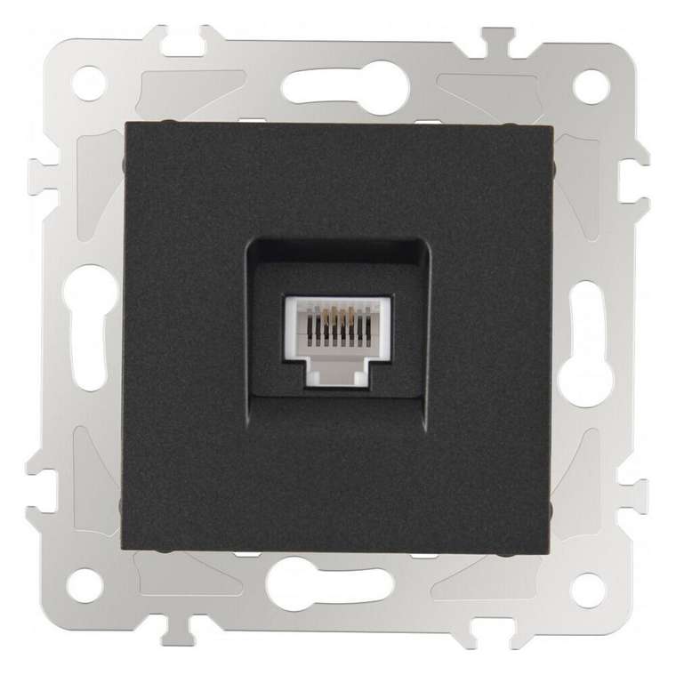 Розетка телефонная RJ-11 без рамки 203.51-1.black