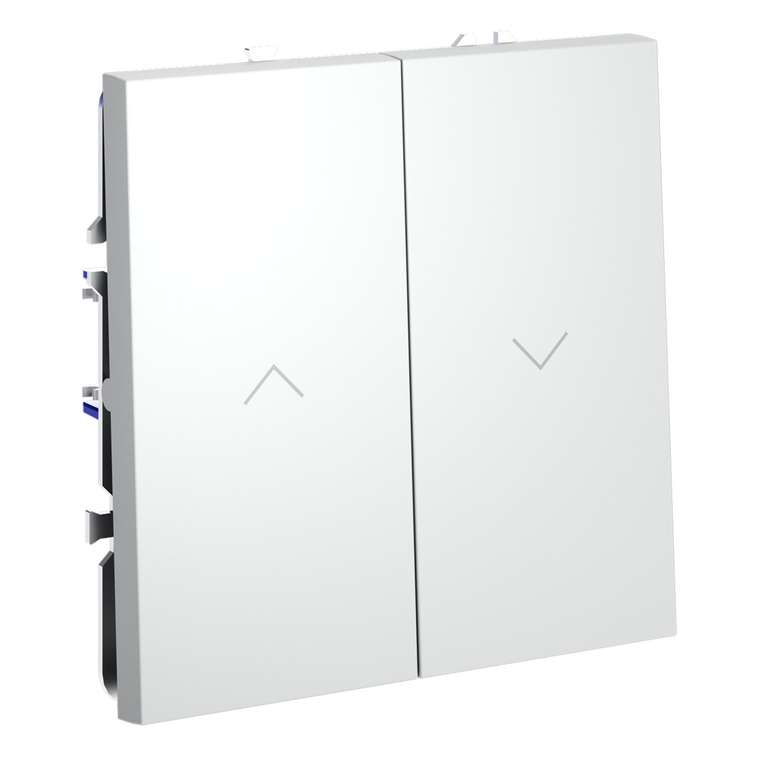 Выключатель встраиваемый VOLTUM S70 для жалюзи 10А, (белый матовый)