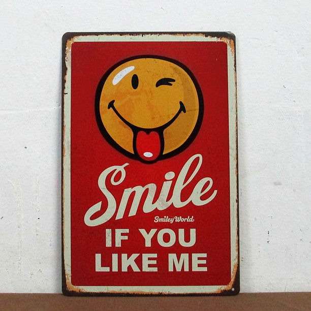Металлическая табличка "Smile"