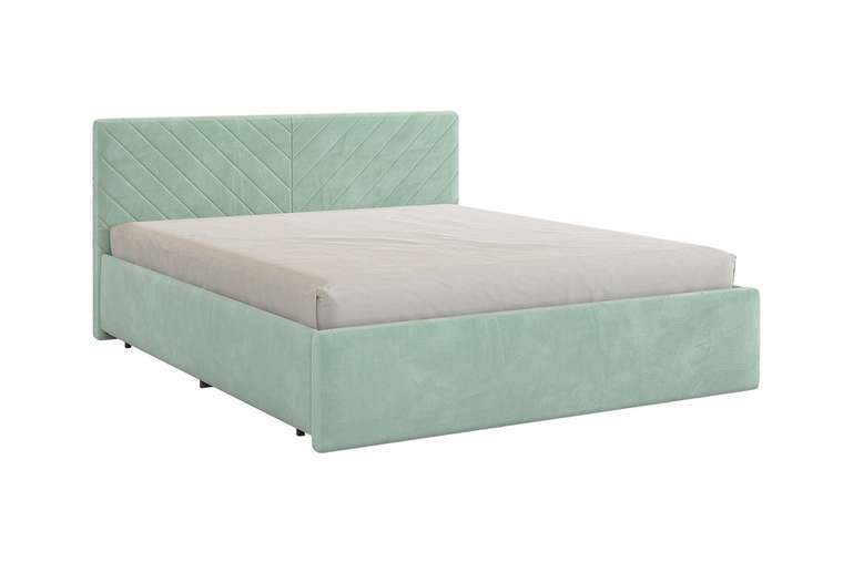 Кровать Сандра 2 160х200 мятного цвета без подъемного механизма