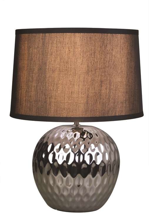 Настольная лампа Tomi с коричневым абажуром