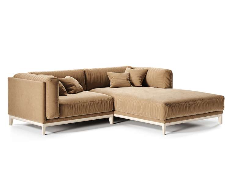 Угловой диван Case коричневого цвета