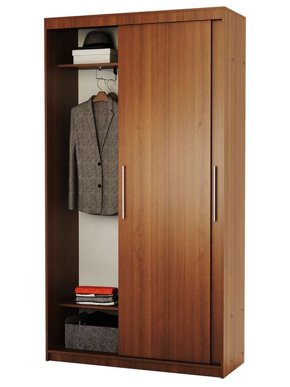 Шкаф-купе платяной Эконом 100 цвета орех