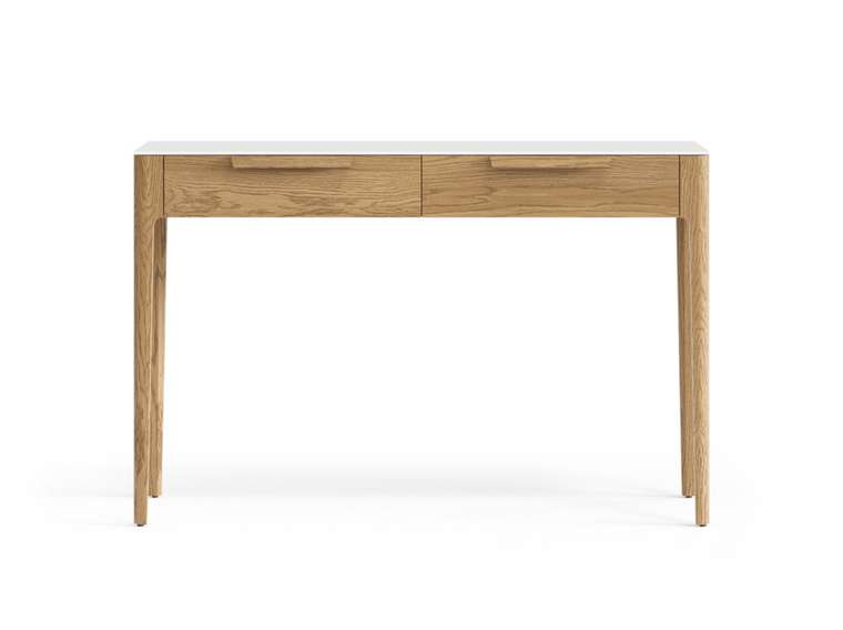 Консоль Piega в цвете дуб мускатный матовый со столешницей в отделке супер-матовый облачно-серый ХДФ