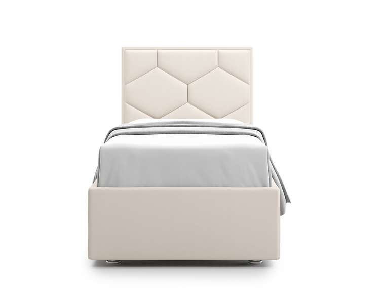 Кровать Premium Milana 4 90х200 светло-бежевого цвета с подъемным механизмом