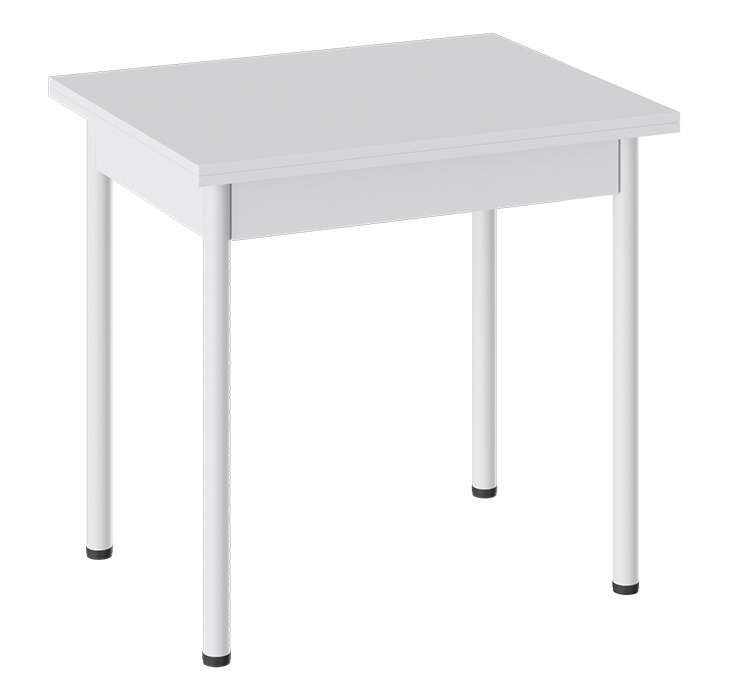 Обеденный раскладной стол Родос белого цвета