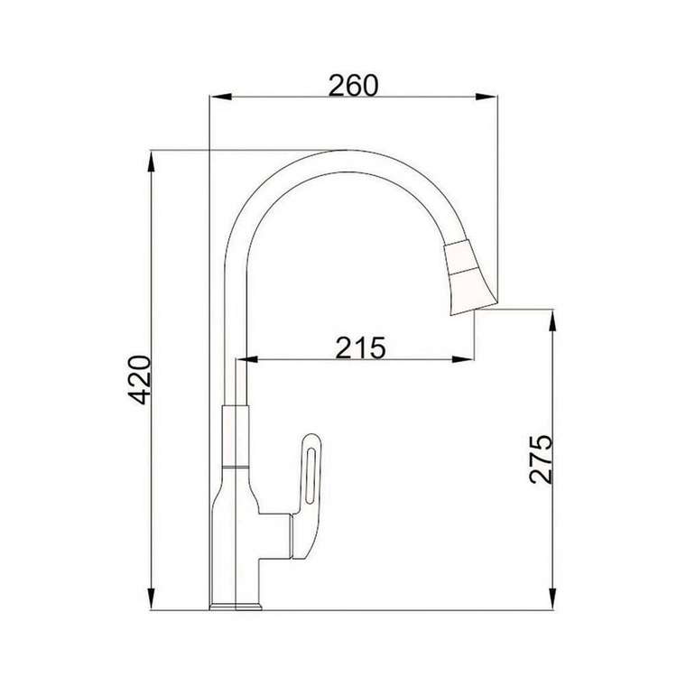 Смеситель для кухни с гибким изливом и режимом душ Haiba HB42830, хром