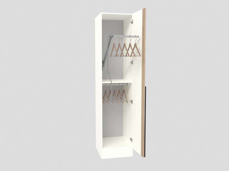 Шкаф с лифтом и вешалкой Азарт Ш450.1 белого цвета правый