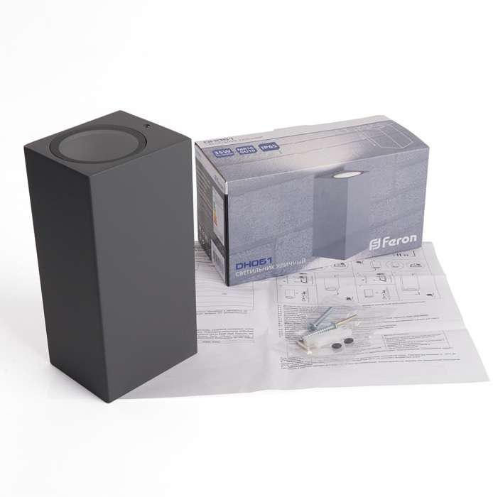 Архитектурная подсветка IP65 Feron Бостон 48327 DH051 2*GU10 серый