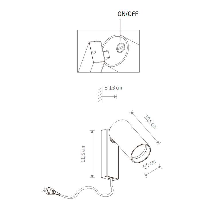 Спот Mono 7786 (металл, цвет черный)