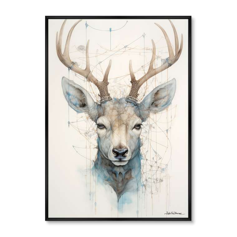 Набор из двух репродукций картин Enchanted Deer, 2024г.