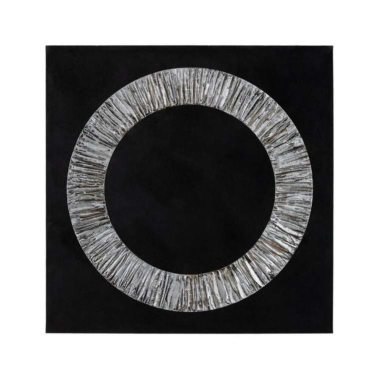 Картина Чёрный Серый Абстракция 100 x 3 x 100 cm