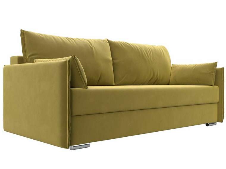 Прямой диван-кровать Сайгон желтого цвета