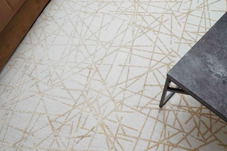 Ковер Lines 160x220 бежевого цвета