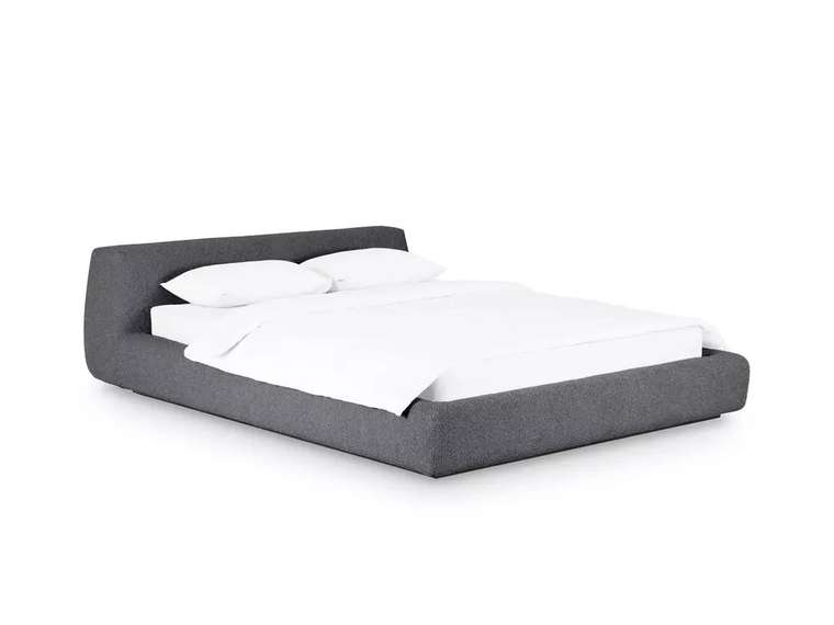 Кровать Vatta 160х200 серого цвета без подъемного механизма