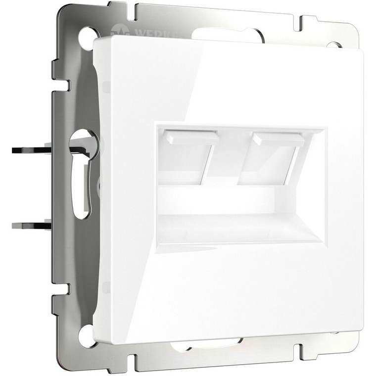 Розетка двойная Ethernet RJ-45 белая W1181101