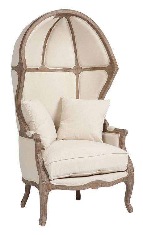 Кресло Versailles Chair из льняной ткани бежевого цвета