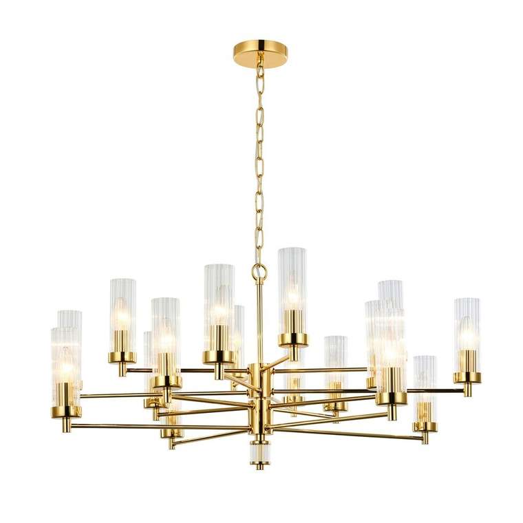 подвесная люстра Aesthetic прозрачный металл, стекло 16*E14*40W, excluded