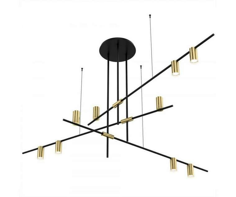Люстра Рия черный/бронза w125*125 h60 Gu10 9*10W