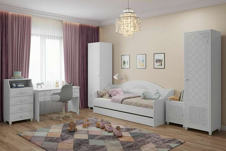Гарнитур мебели для спальни Соня белого цвета