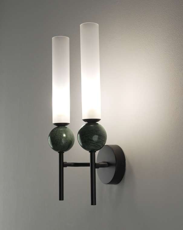 Светильник настенный Illis V11794-2W черно-белого цвета