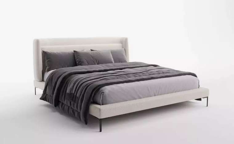 Кровать Blanche 180х200 белого цвета без подъемного механизма