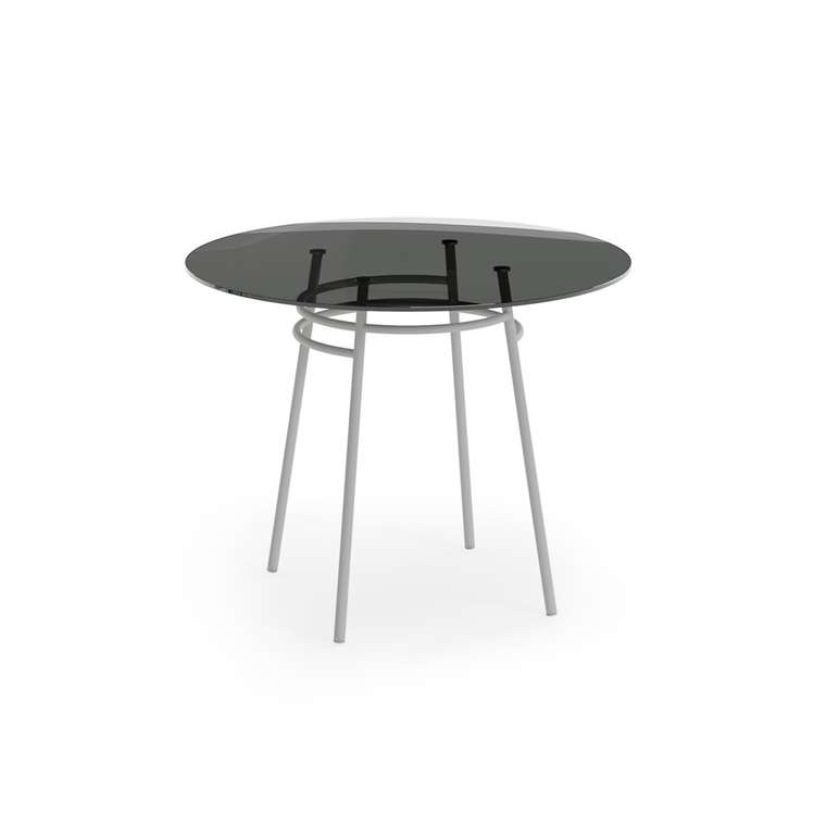 Садовый обеденный стол Бора-Бора 100х100 светло-серого цвета