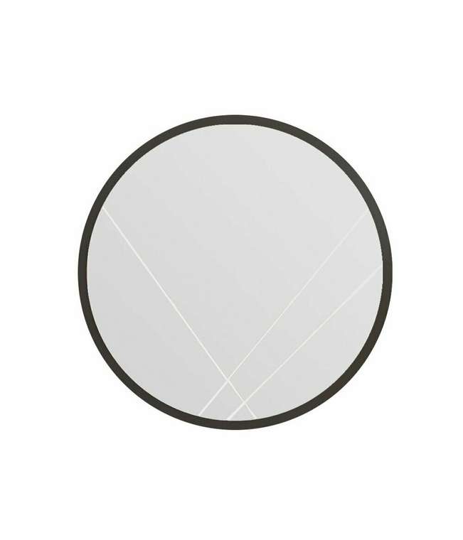 Настенное зеркало Decor диметр 60х60 в раме черного цвета