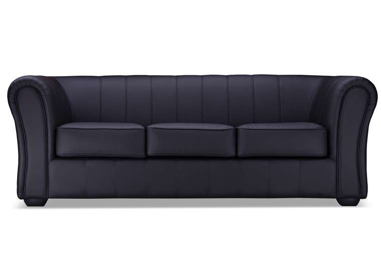 Прямой диван-кровать Бруклин Премиум черного цвета