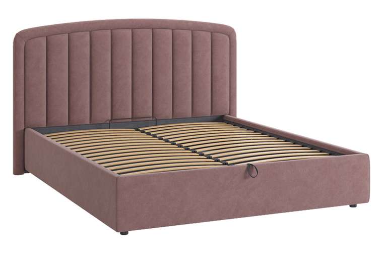 Кровать Сиена 2 180х200 пудрового цвета с подъемным механизмом