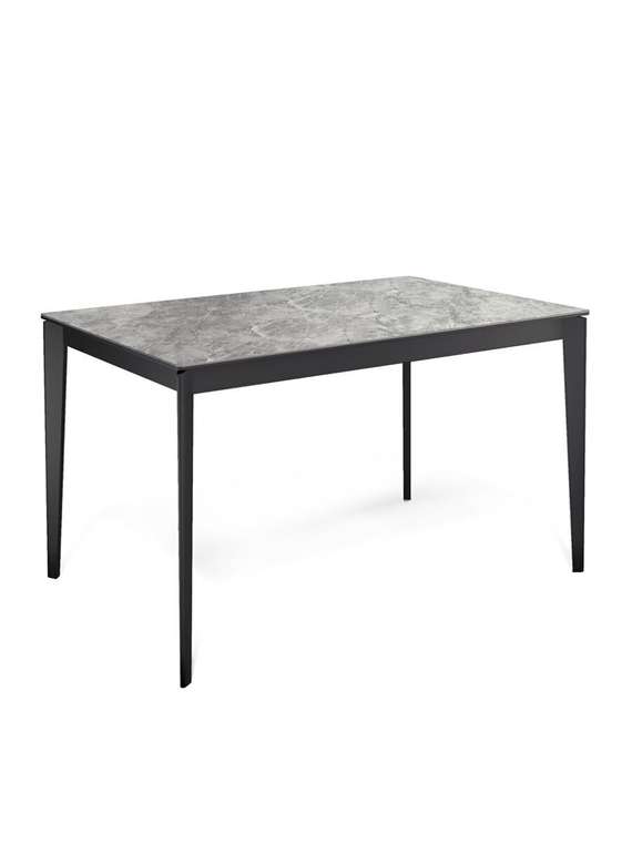 Раздвижной обеденный стол KR1200 серо-черного цвета