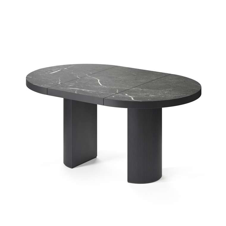 Обеденный стол раздвижной Бунда с черного цвета