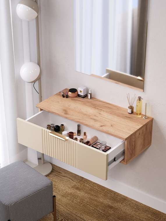 Туалетный стол Ингрия Luxe 9 бежевого цвета