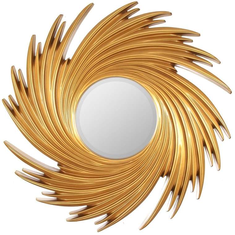 Настенное Зеркало в раме модерн Tornado Gold 