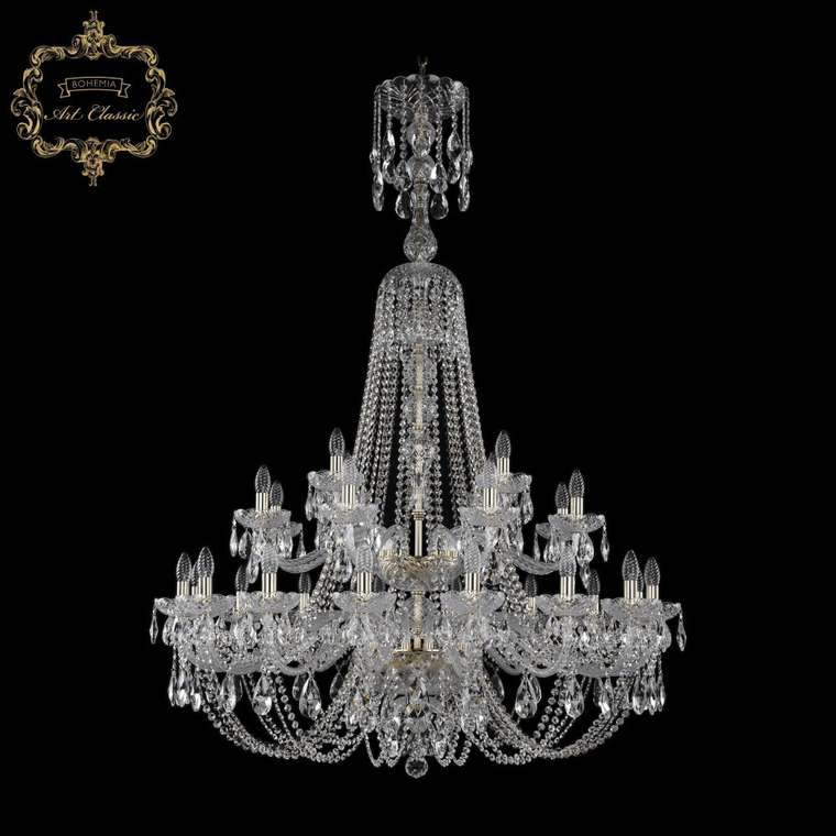 Хрустальная подвесная люстра Art Classic 44501 11.21.16+8+4.400.2d.XL-160.Gd.Sp подсвечник