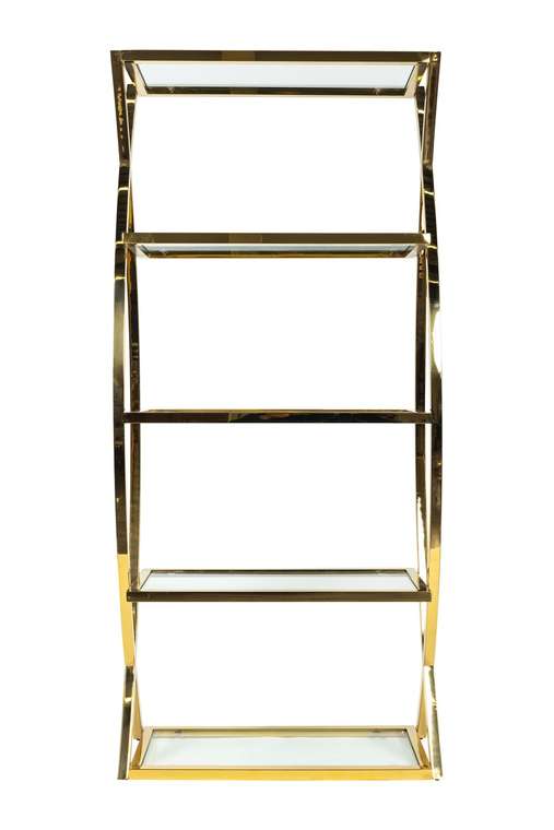 Стеллаж Glossy gold 2x0.9x0.35м