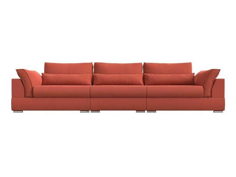 Прямой диван-кровать Пекин Long кораллового цвета
