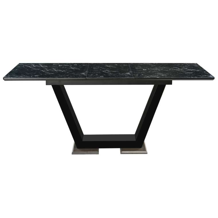 Раздвижной обеденный стол Иматра черного цвета