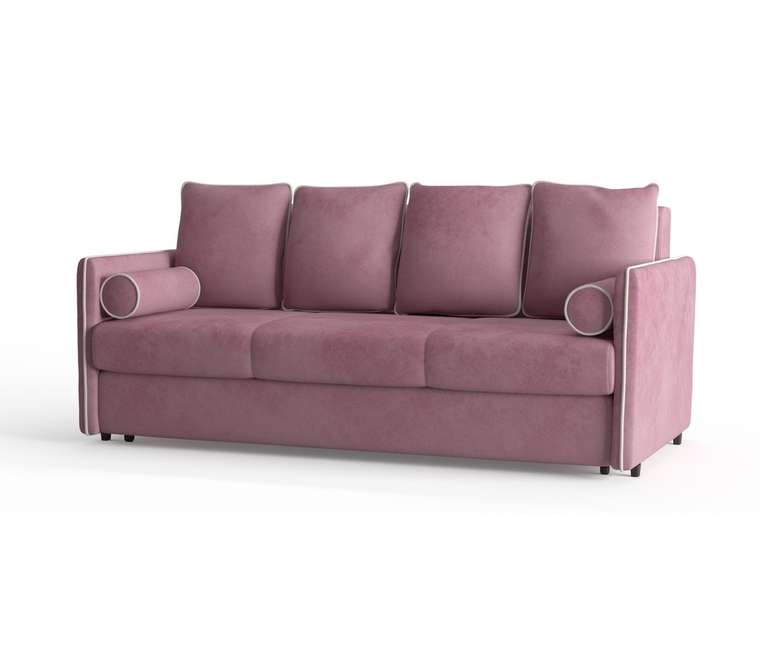 Диван-кровать Адмирал в обивке из велюра розового цвета 