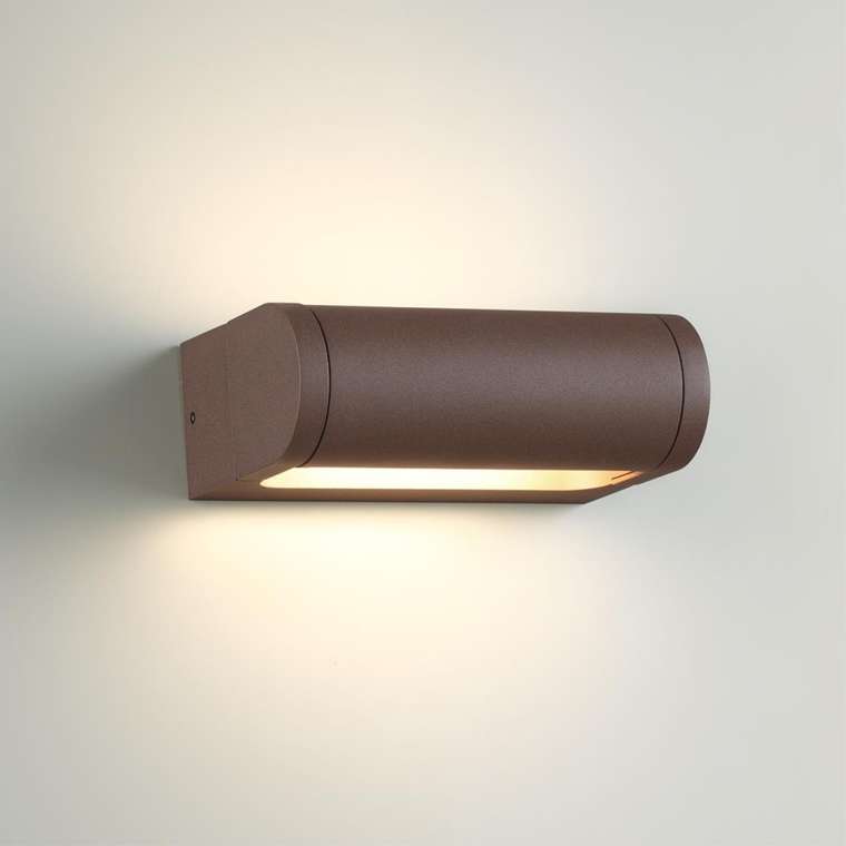 Настенный светильник уличный Odeon Light Twinset 7118/12WL коричневый/металл IP65 LED 12W 450Лм 3000K 140° 220V