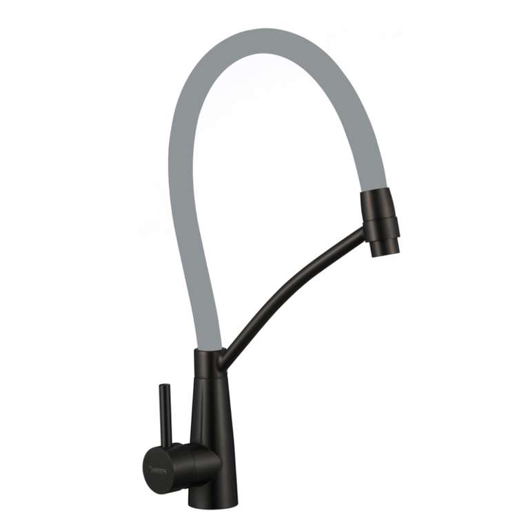 Смеситель для кухни с гибким изливом Fmark FS8255H-04, черный