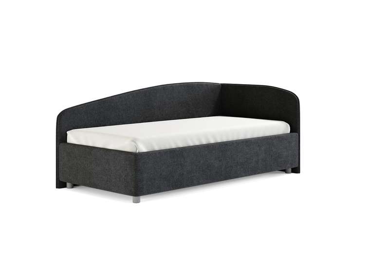 Кровать Paola R 90х200 графитового цвета без основания и подъемного механизма